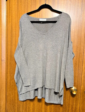 if it were me Long Sleeve Layered Top in Cool Brown Size Medium
